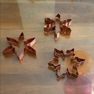 Source Unknown Copper Snowflake Cookie Cutters Set